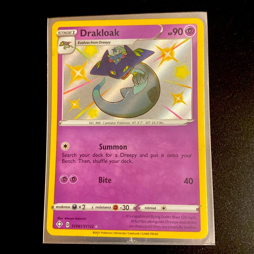 Pokemon Shining Fates Drakloak Shiny Holo Rare SV061/SV122